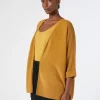 Sale Marina Rinaldi Cotton crepe cardigan MUSTARD