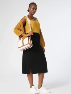 Best Marina Rinaldi Cotton crepe skirt BLACK