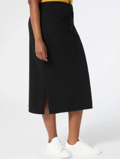 Best Marina Rinaldi Cotton crepe skirt BLACK