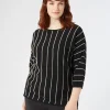 Sale Marina Rinaldi Cotton crepe sweater BLACK