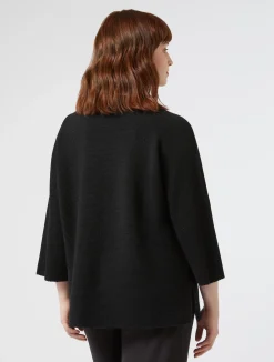 Hot Marina Rinaldi Cotton crepe sweater BLACK