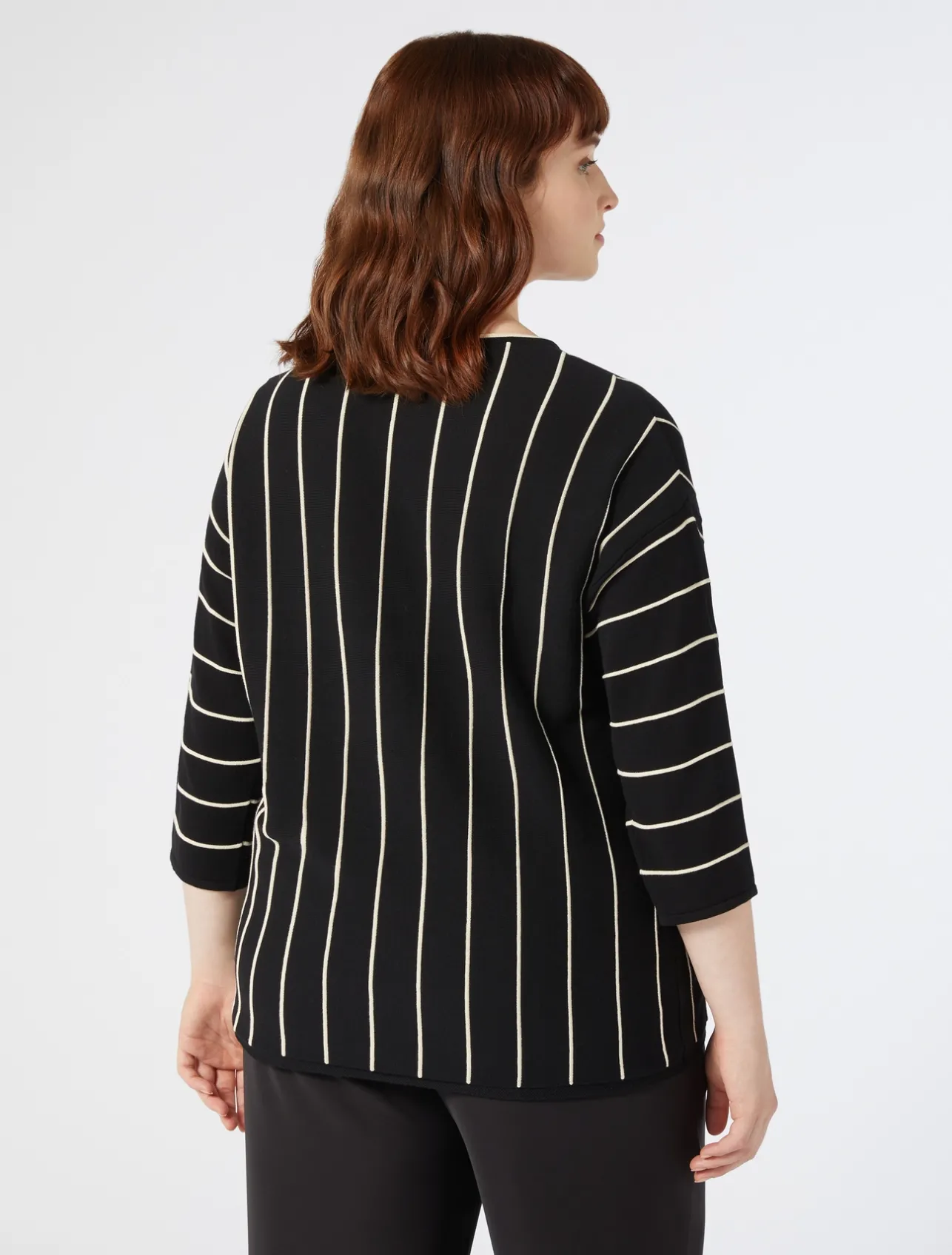 Sale Marina Rinaldi Cotton crepe sweater BLACK