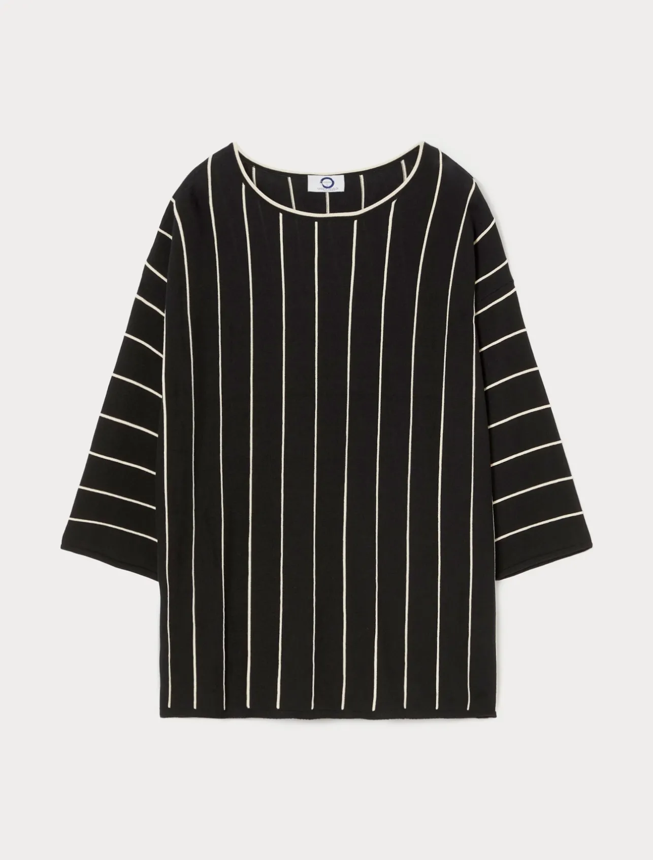 Sale Marina Rinaldi Cotton crepe sweater BLACK