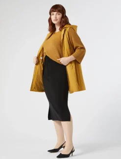 Fashion Marina Rinaldi Cotton crepe sweater MUSTARD