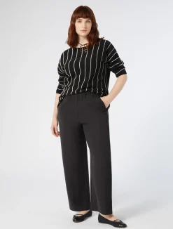 Sale Marina Rinaldi Cotton crepe sweater BLACK