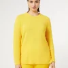 Fashion Marina Rinaldi Cotton crêpe jumper BRIGHTYELLOW