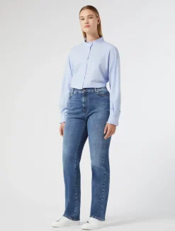 Clearance Marina Rinaldi Cotton denim jeans NAVY