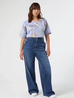 Clearance Marina Rinaldi Cotton denim jeans NAVY