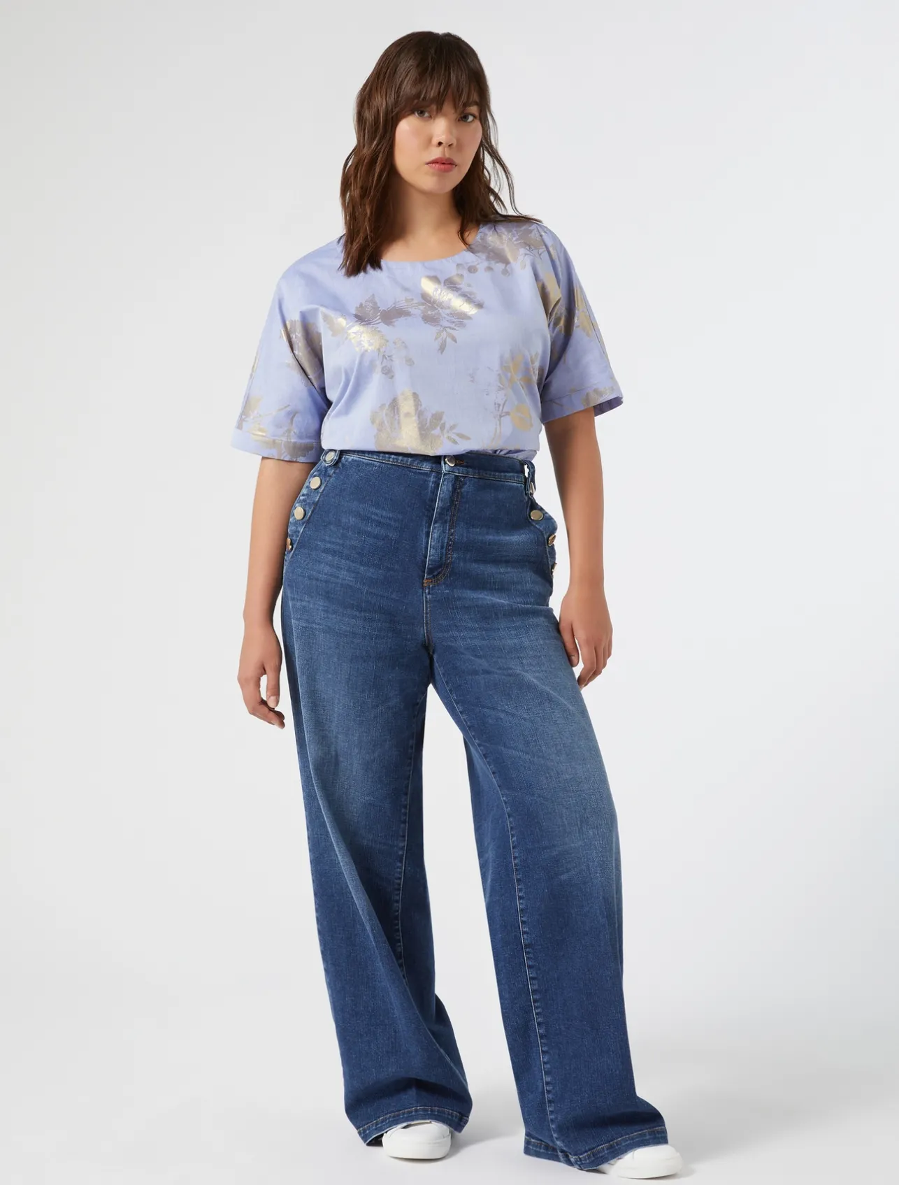 Clearance Marina Rinaldi Cotton denim jeans NAVY