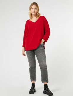 Discount Marina Rinaldi Cotton denim jeans BLACK