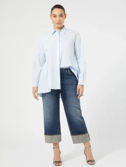 Hot Marina Rinaldi Cotton denim jeans MIDNIGHTBLUE