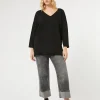 Clearance Marina Rinaldi Cotton denim jeans BLACK