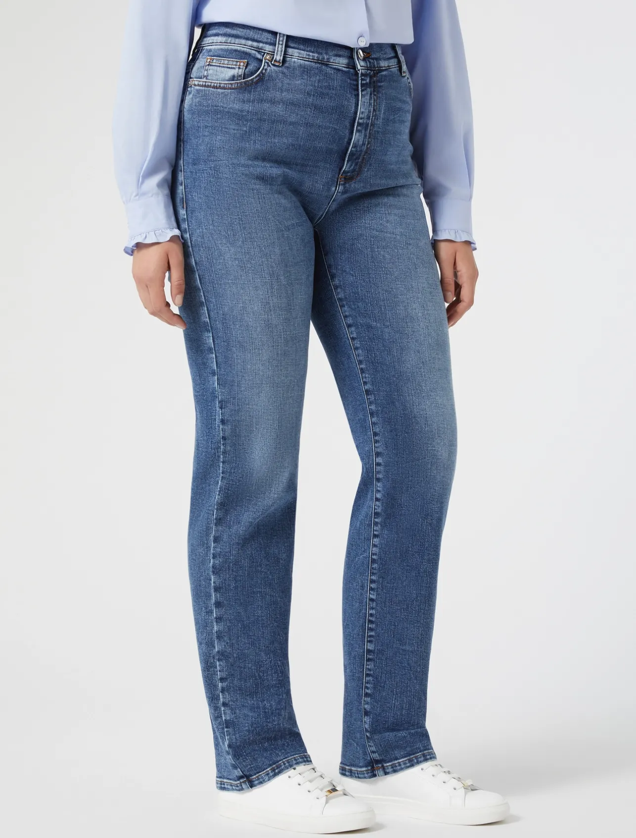 Clearance Marina Rinaldi Cotton denim jeans NAVY