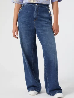 Clearance Marina Rinaldi Cotton denim jeans NAVY