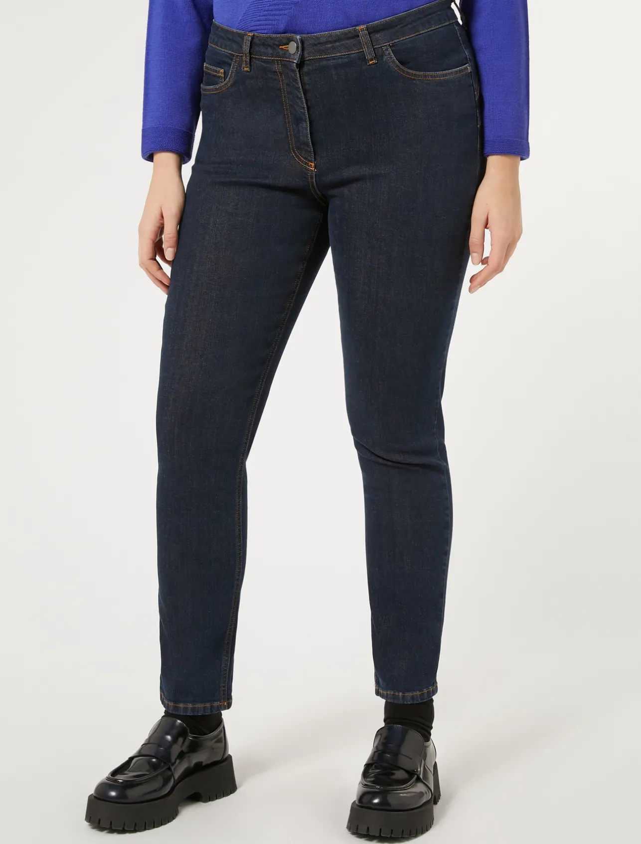 New Marina Rinaldi Cotton denim jeans MIDNIGHTBLUE