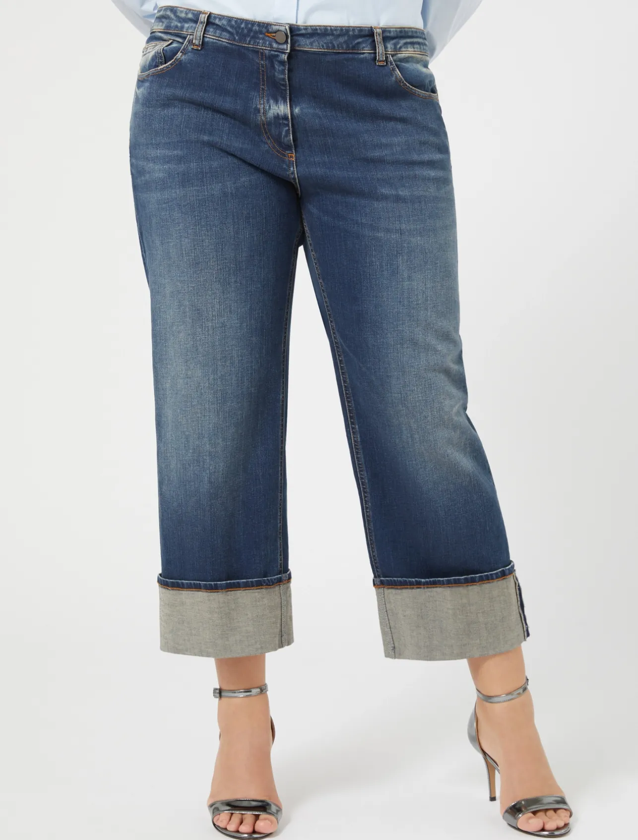 Hot Marina Rinaldi Cotton denim jeans MIDNIGHTBLUE