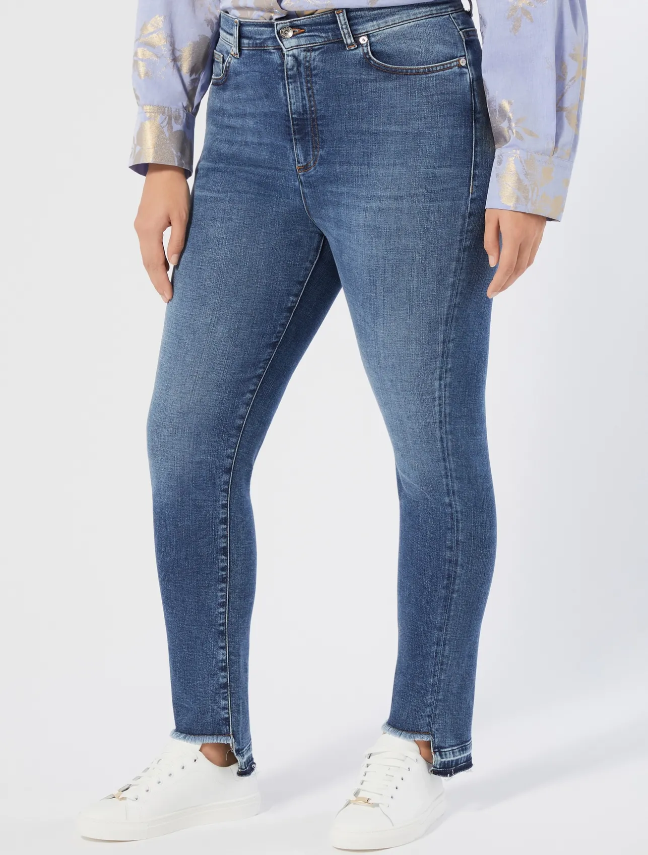Sale Marina Rinaldi Cotton denim jeans NAVY