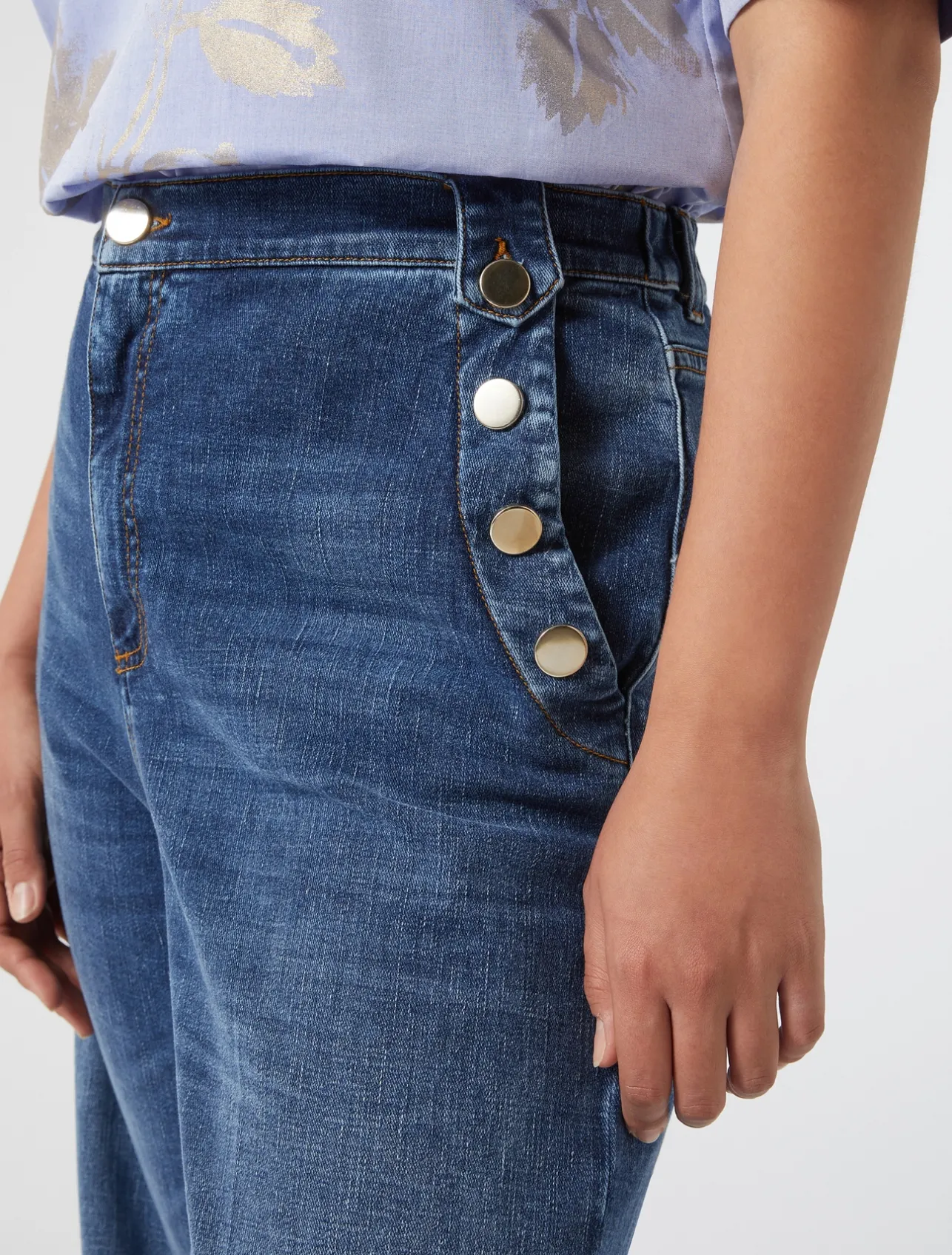 Clearance Marina Rinaldi Cotton denim jeans NAVY