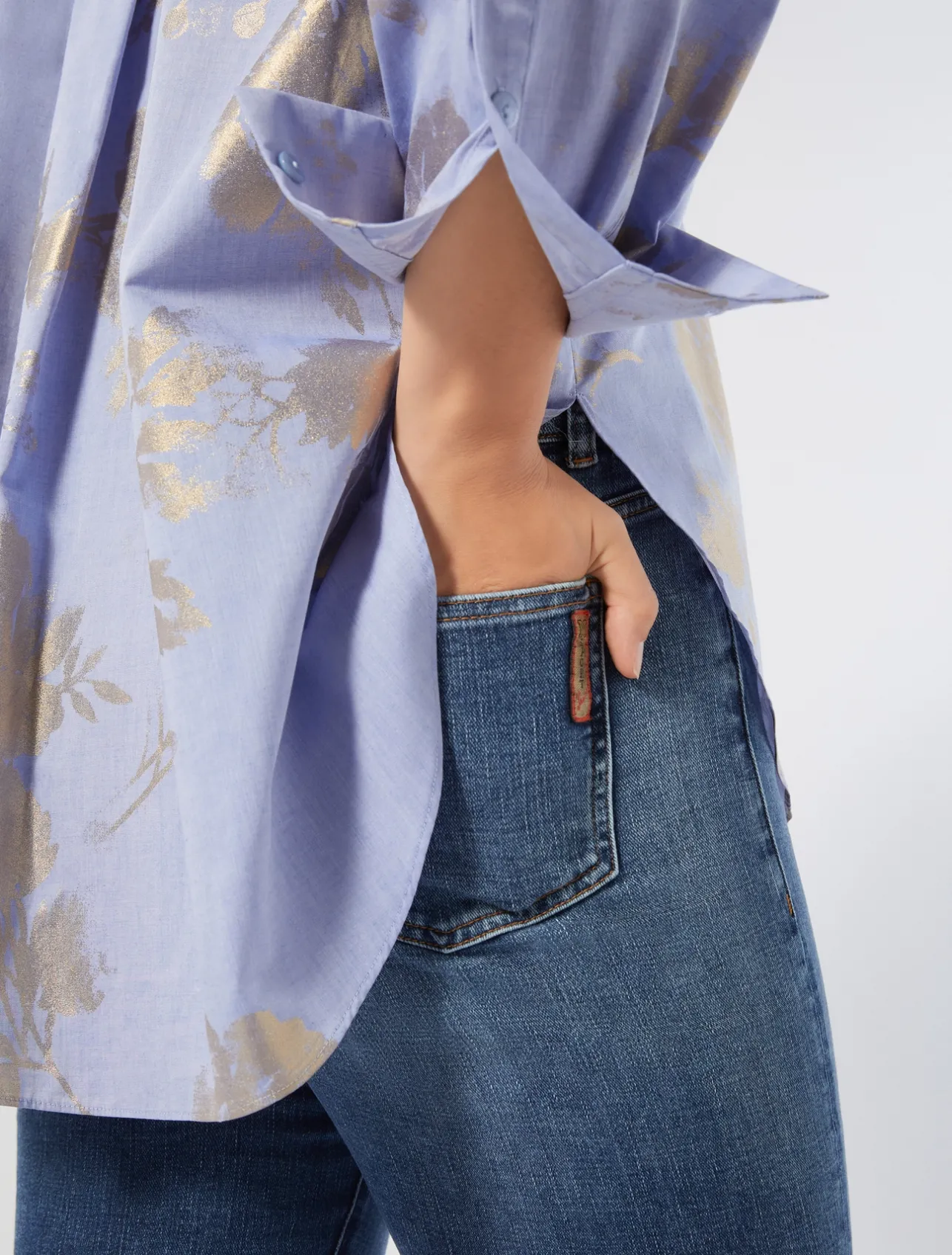 Sale Marina Rinaldi Cotton denim jeans NAVY