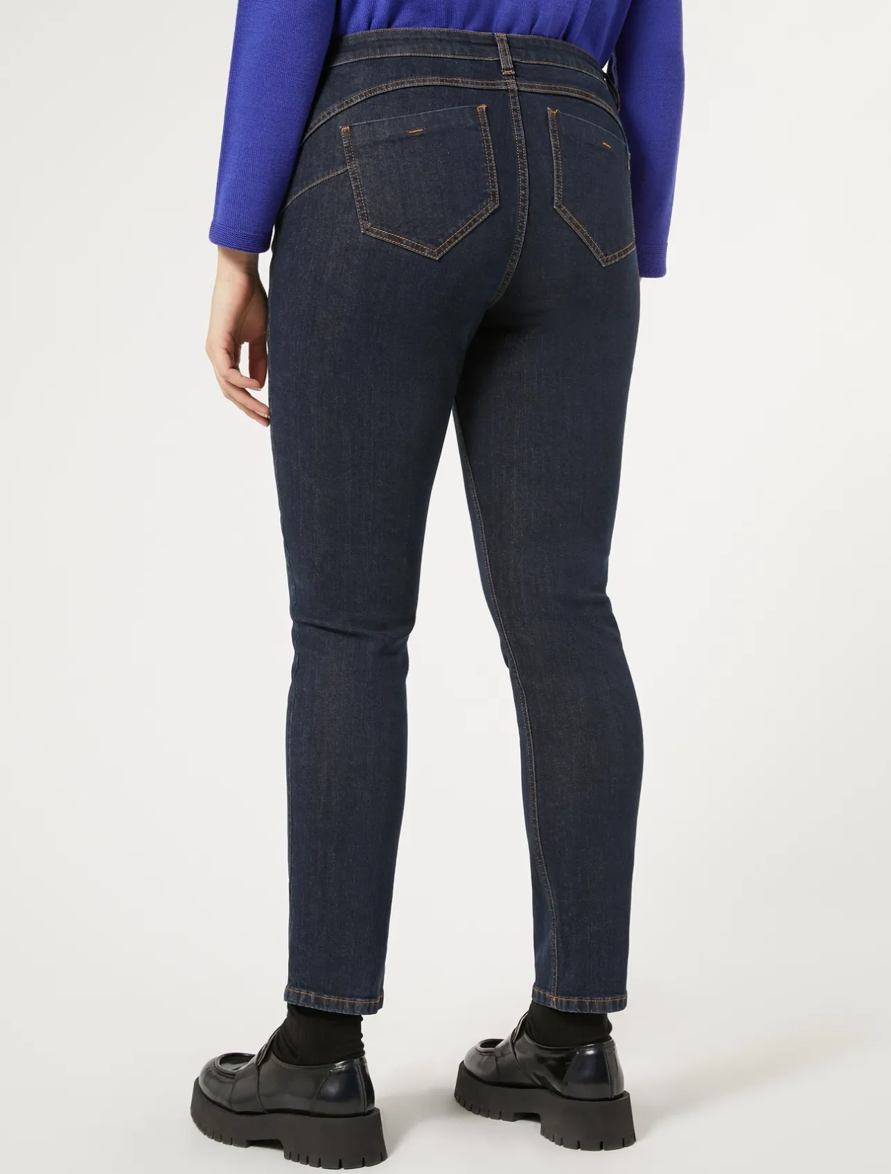 New Marina Rinaldi Cotton denim jeans MIDNIGHTBLUE