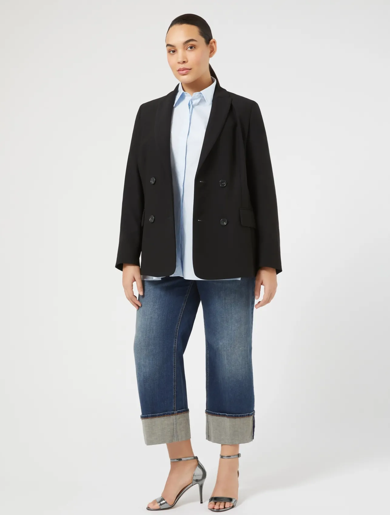 Hot Marina Rinaldi Cotton denim jeans MIDNIGHTBLUE