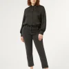 New Marina Rinaldi Cotton denim trousers BLACK
