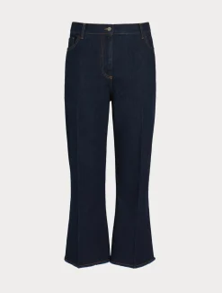Best Marina Rinaldi Cotton denim trousers MIDNIGHTBLUE