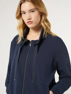 New Marina Rinaldi Cotton fleece jacket NAVY