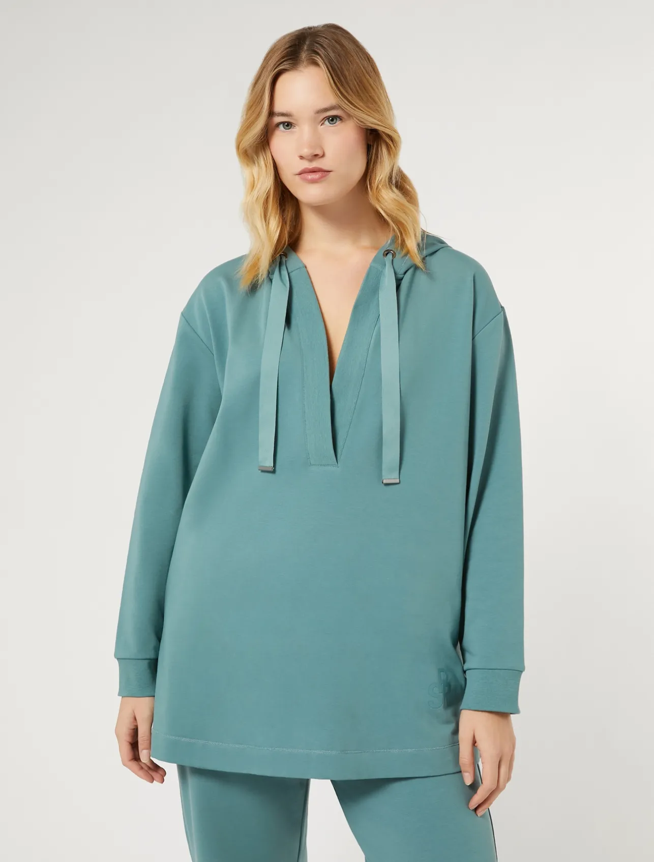 Discount Marina Rinaldi Cotton jersey sweatshirt SAGEGREEN
