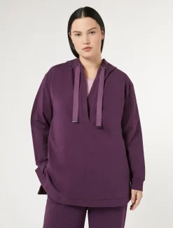 New Marina Rinaldi Cotton jersey sweatshirt PURPLE