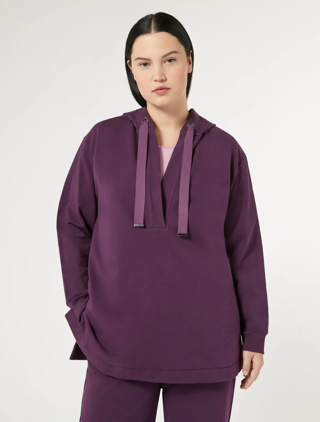 New Marina Rinaldi Cotton jersey sweatshirt PURPLE