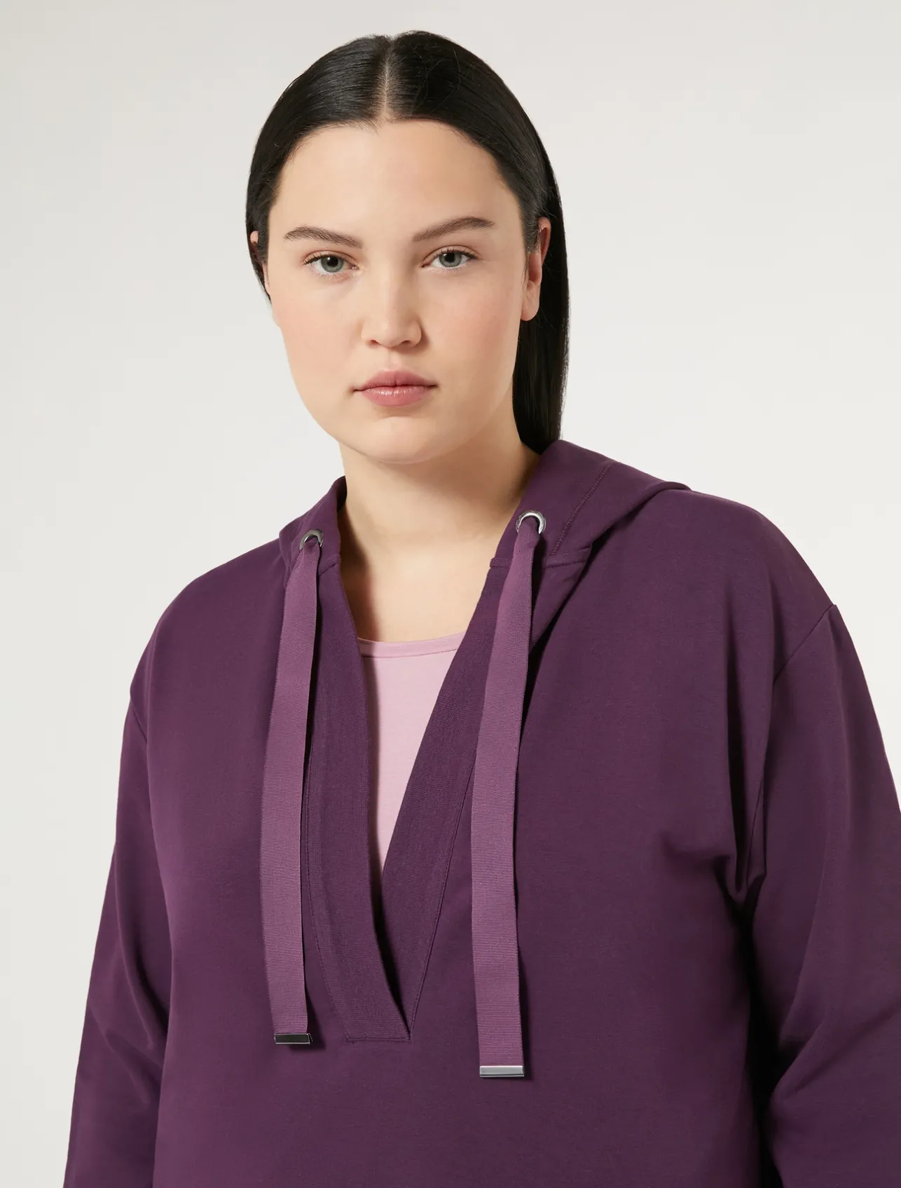 New Marina Rinaldi Cotton jersey sweatshirt PURPLE