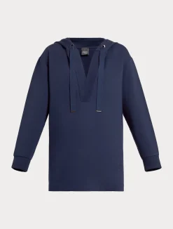 Fashion Marina Rinaldi Cotton jersey sweatshirt NAVY