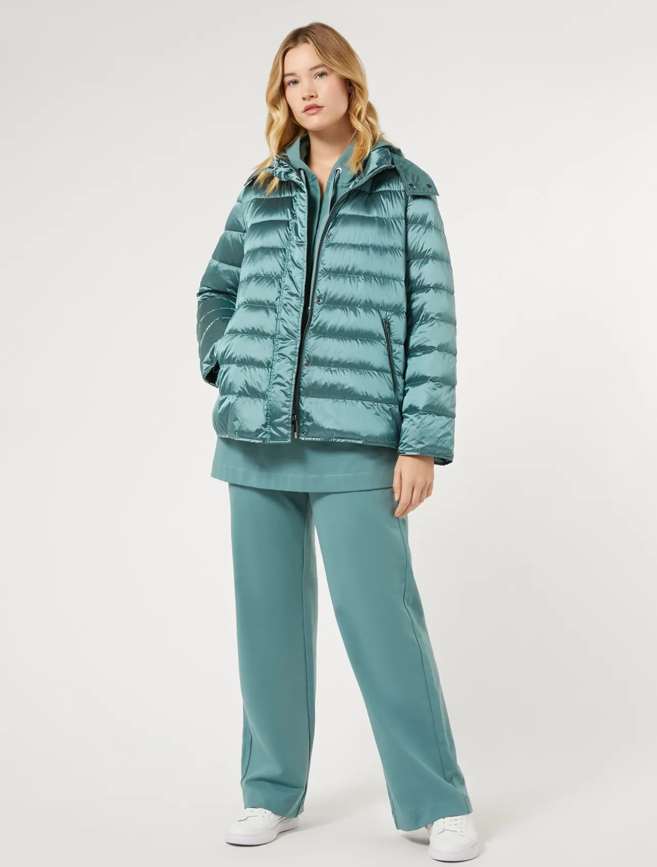 Discount Marina Rinaldi Cotton jersey sweatshirt SAGEGREEN