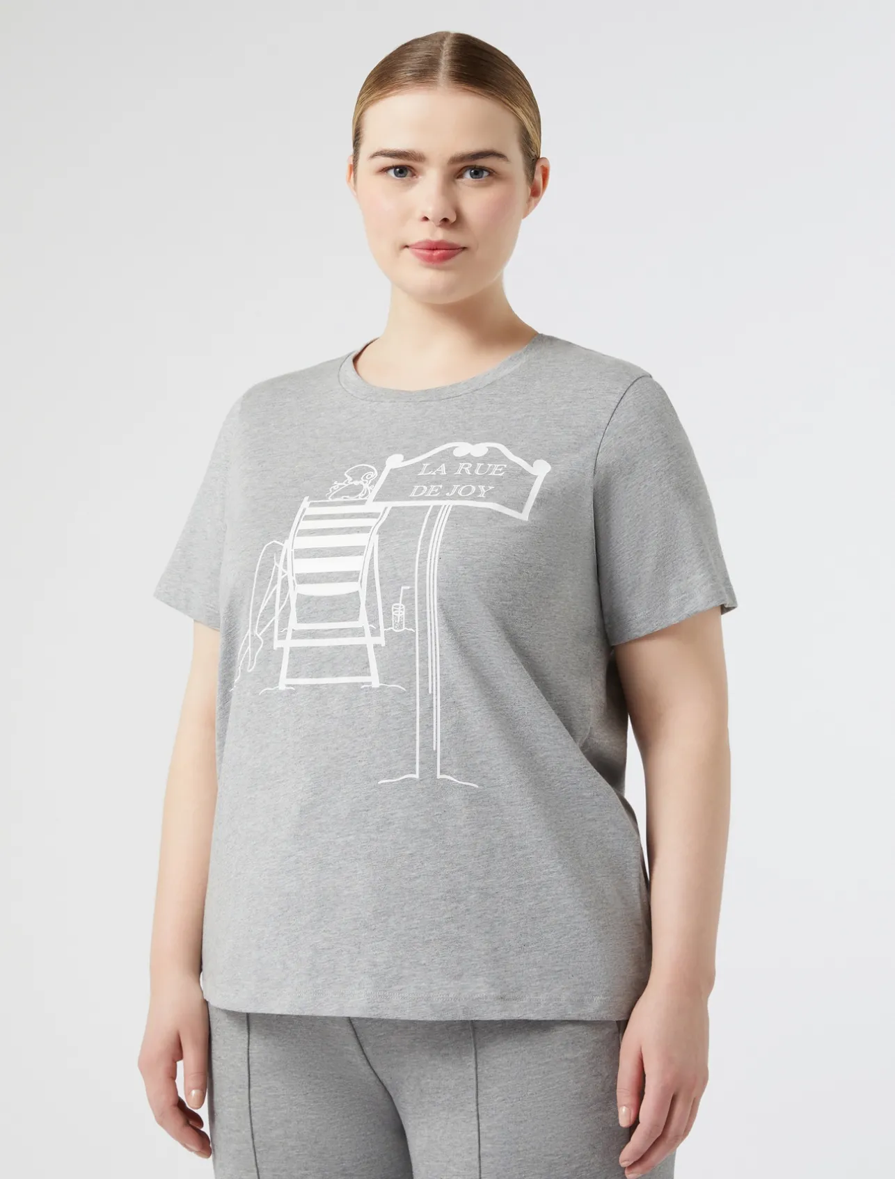 Best Marina Rinaldi Cotton jersey T-shirt MEDIUMGREY