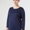 Fashion Marina Rinaldi Cotton jersey T-shirt NAVY