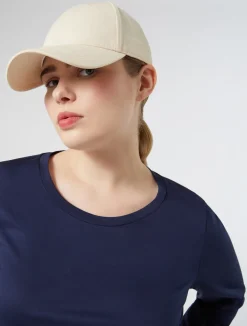 Fashion Marina Rinaldi Cotton jersey T-shirt NAVY