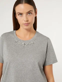Hot Marina Rinaldi Cotton jersey T-shirt LIGHTGREY