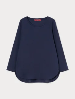 Fashion Marina Rinaldi Cotton jersey T-shirt NAVY