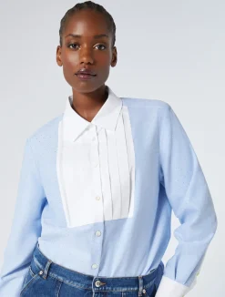 New Marina Rinaldi Cotton Oxford shirt LIGHTBLUE