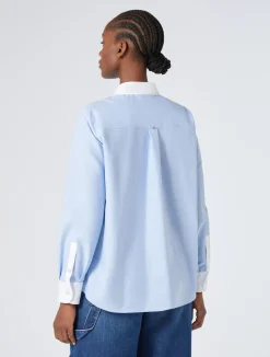 New Marina Rinaldi Cotton Oxford shirt LIGHTBLUE