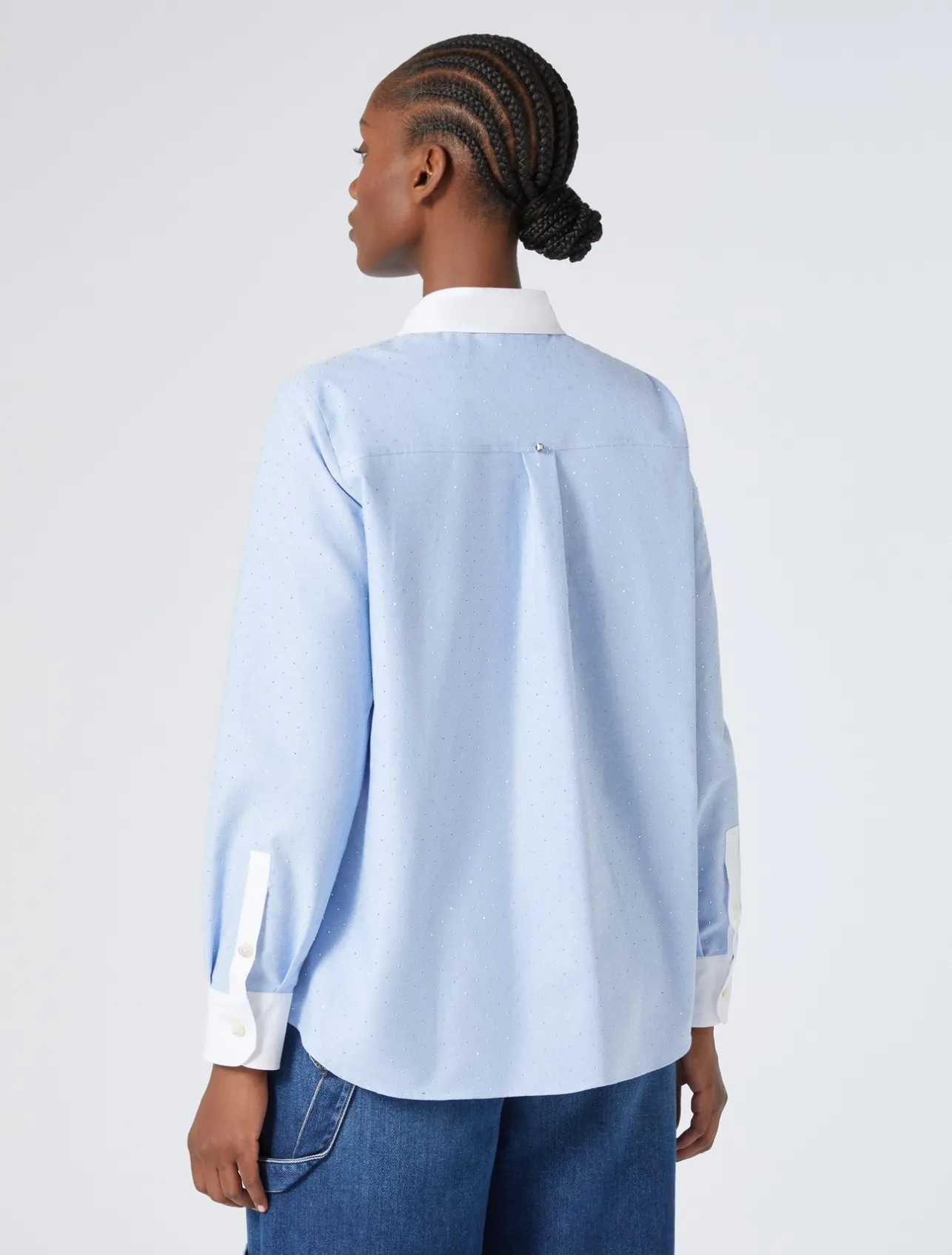 New Marina Rinaldi Cotton Oxford shirt LIGHTBLUE