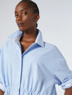 Clearance Marina Rinaldi Cotton Oxford shirt dress LIGHTBLUE