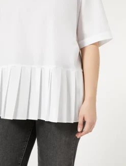 Sale Marina Rinaldi Cotton poplin blouse WHITE