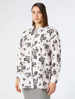 Best Marina Rinaldi Cotton poplin shirt OPTICALWHITE