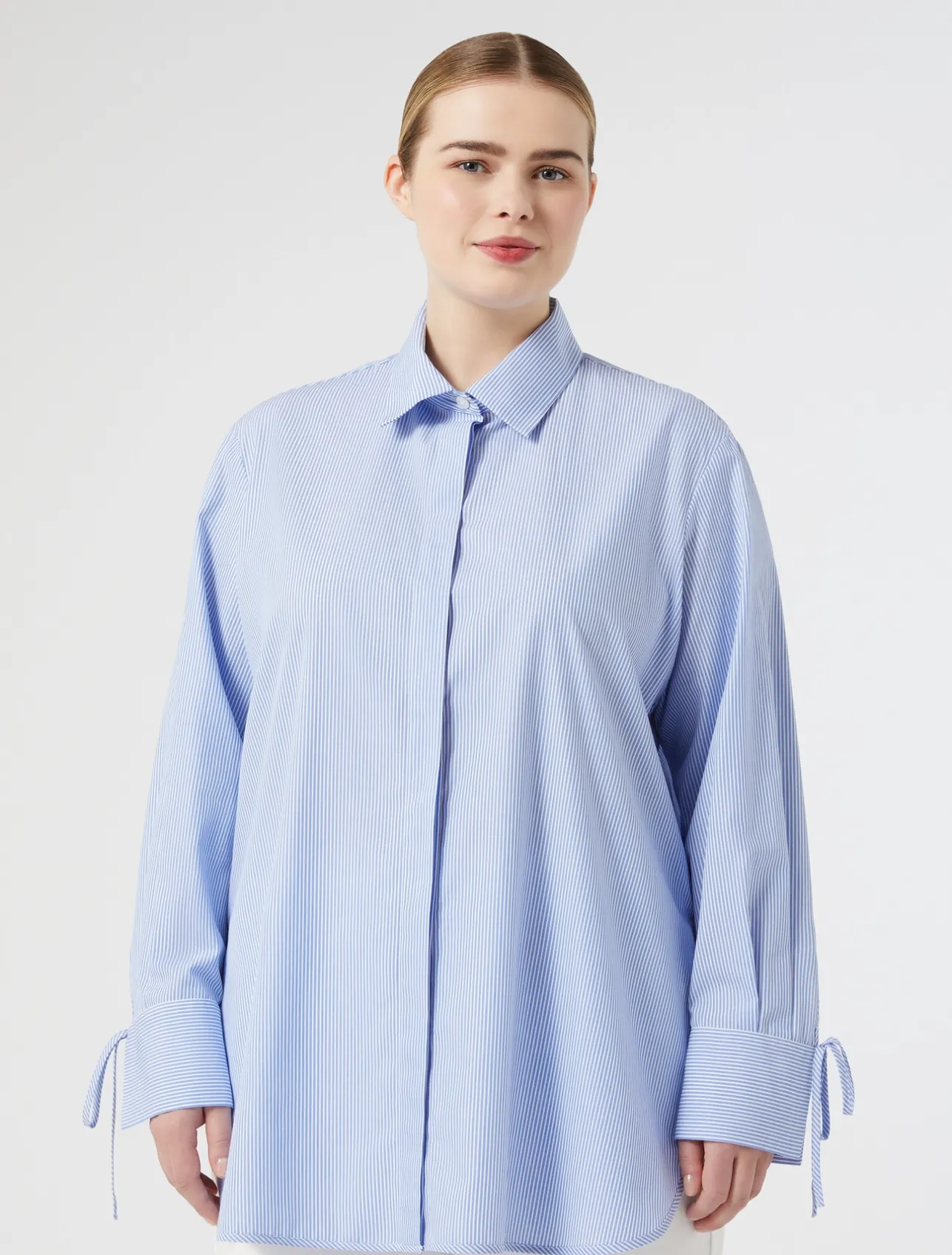 Sale Marina Rinaldi Cotton poplin shirt AVIO