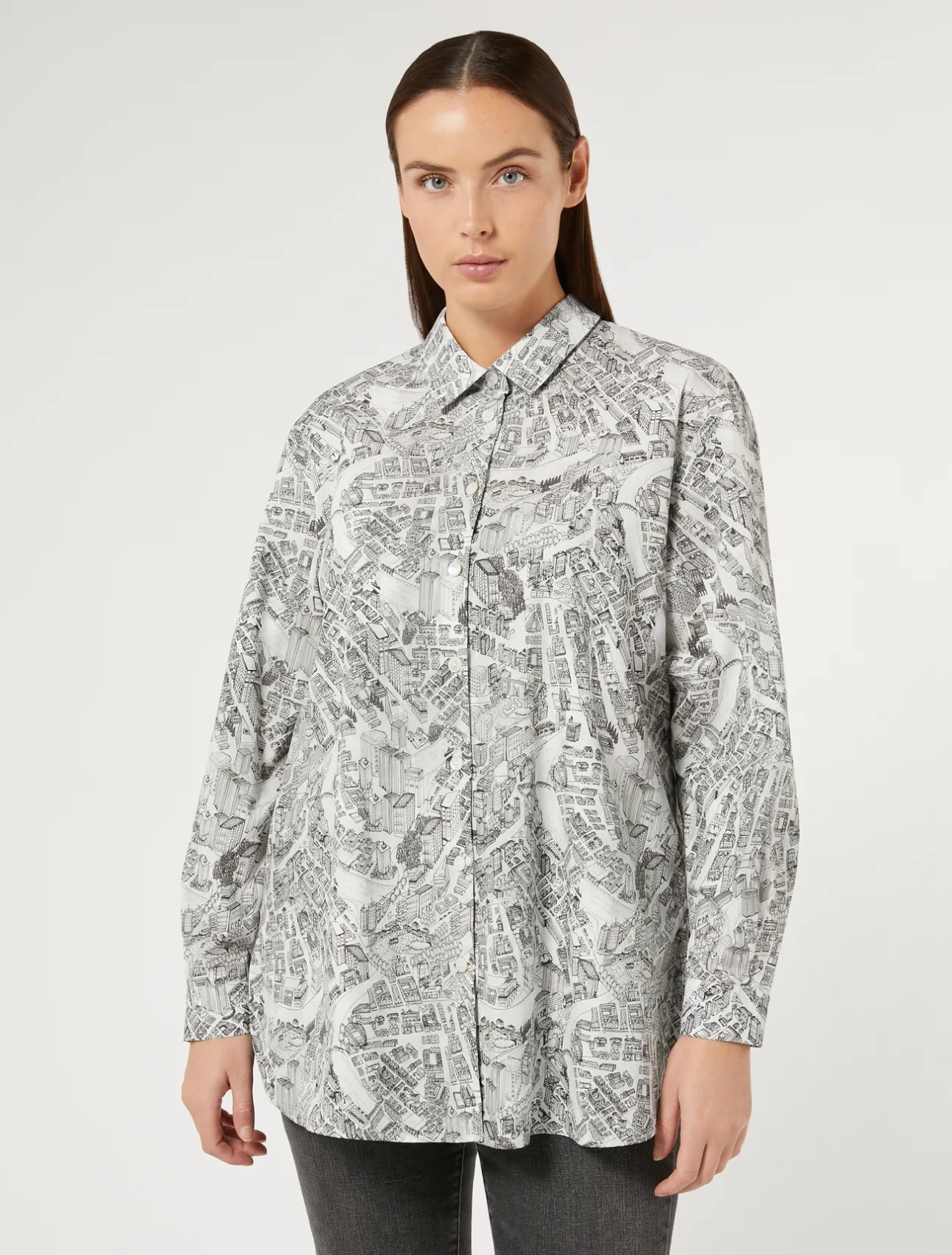Hot Marina Rinaldi Cotton poplin shirt OPTICALWHITE