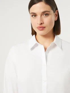 Online Marina Rinaldi Cotton poplin shirt OPTICALWHITE