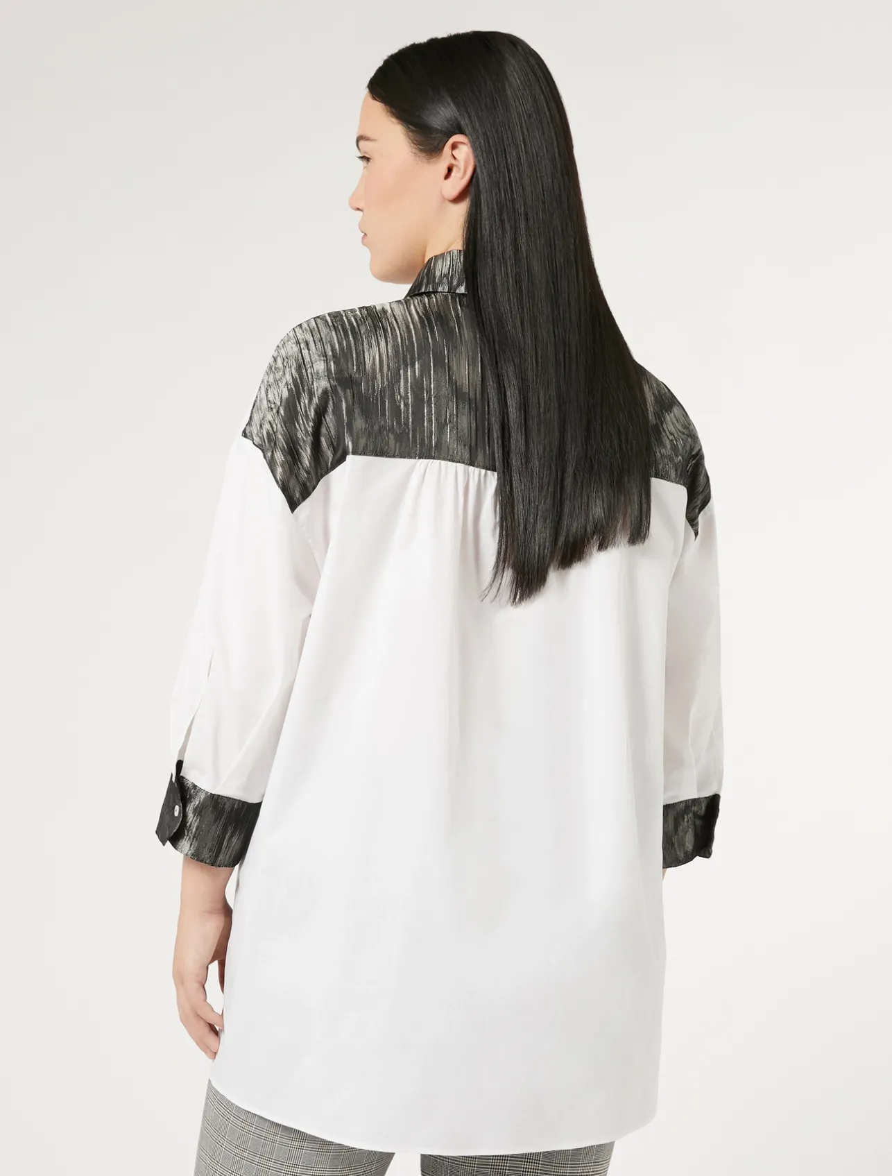Best Marina Rinaldi Cotton poplin shirt OPTICALWHITE