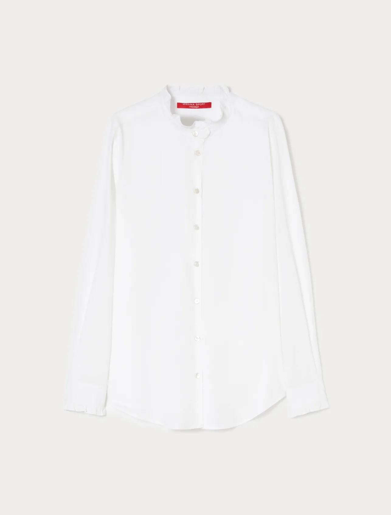 Outlet Marina Rinaldi Cotton poplin shirt OPTICALWHITE
